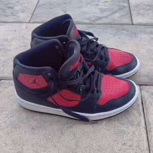 Jumpman Jordan Black and Red Sneakers